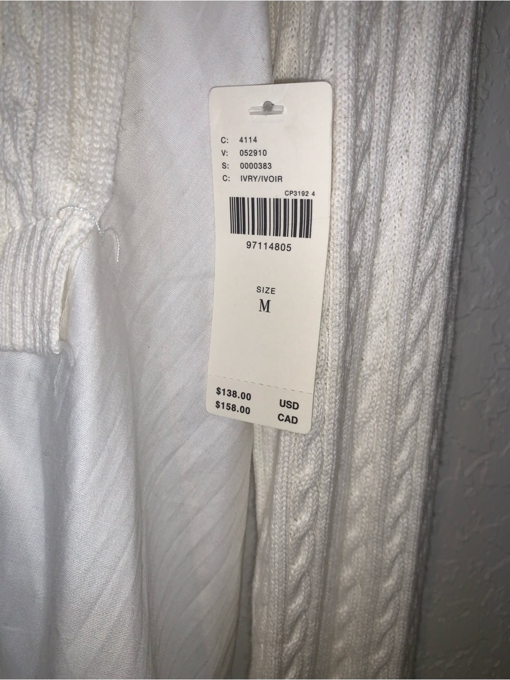 Anthropologie White Layered Button-Front Knit Blouse - Picture 3 of 4